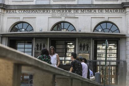 Fachada del Real Conservatorio de Música de Madrid, donde se celebran las oposiciones a catedrático.