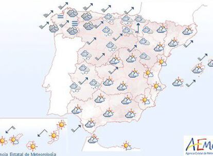 Previsión de la AEMET para hoy sábado