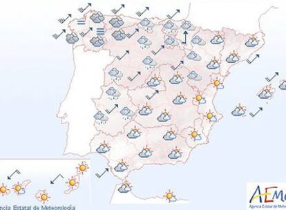 Previsión de la AEMET para hoy sábado