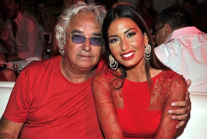Flavio Briatore y Elisabetta Gregoraci en Cerdeña en 2014.