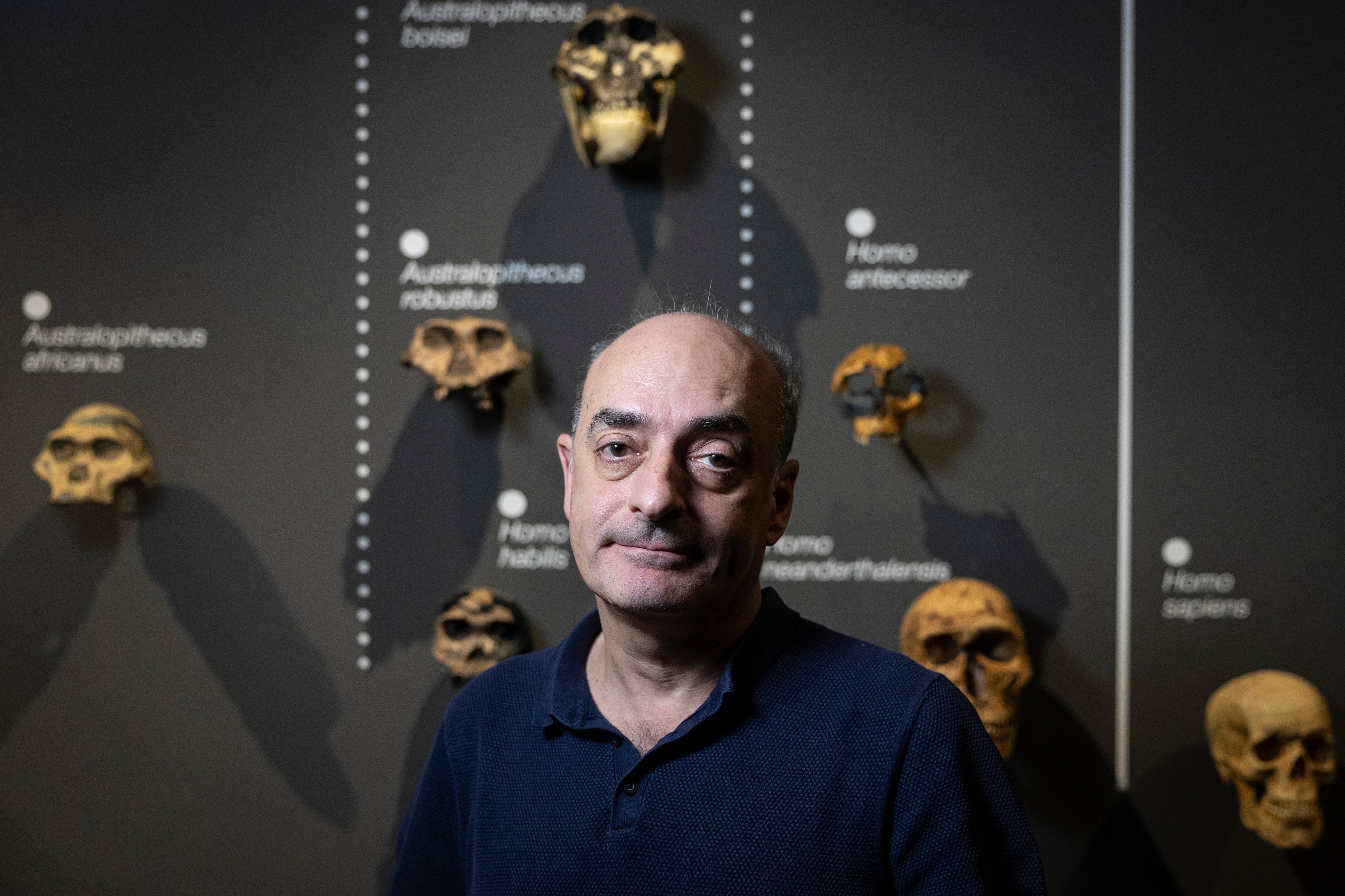 Carles Lalueza Fox, en el Centro de Exposiciones Martorell de Barcelona.