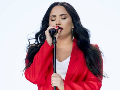 Demi Lovato en una actuación en Washington en marzo de 2018.