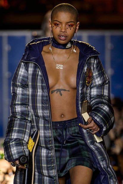 Durante el desfile de Fenty Puma.