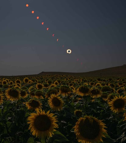 Evolución del eclipse total de agosto del 2026