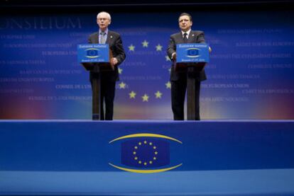 Herman van Rompuy (izquierda) y José Manuel Durão Barroso, en mayo de 2007.