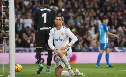 Cristiano se lamenta de una cosasión fallida ante el Málaga.