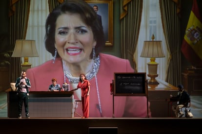 Una escena de la obra 'El fin', en el Teatro Español.