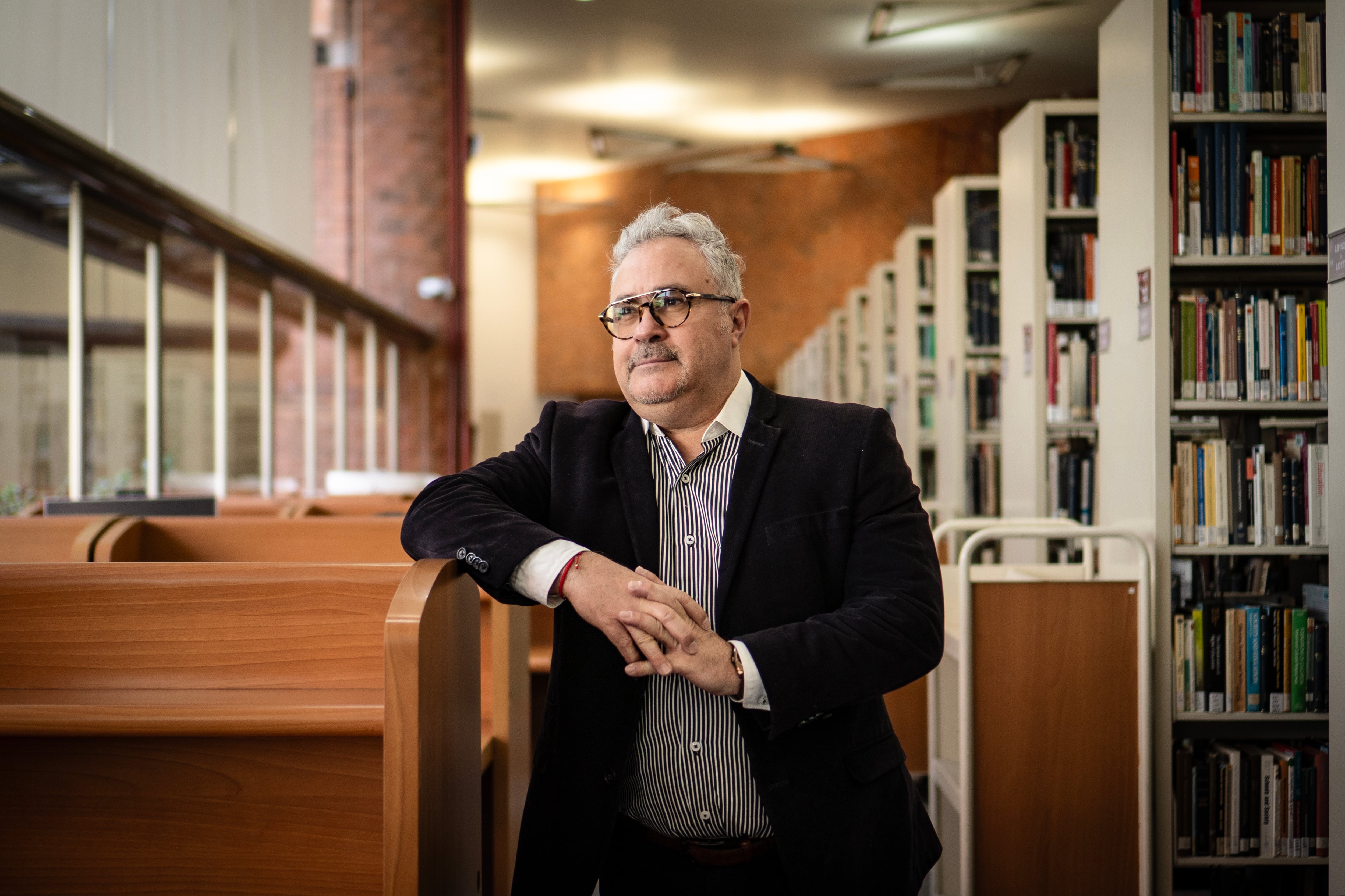 Carlos Arechavaleta en la Universidad Iberoamericana, en Ciudad de México, el 19 de enero.