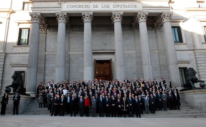 Foto de familia del 30 aniversario de la intentona golpista del 23-F.