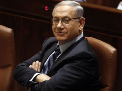 Benjam&iacute;n Netanyahu, el mi&eacute;rcoles en el Parlamento israel&iacute;. 