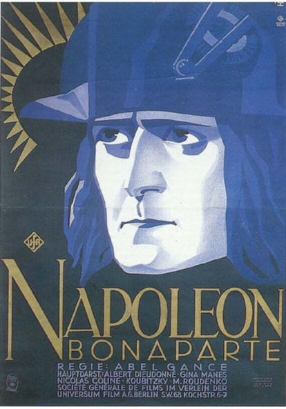 Cartaz do filme 'Napoleon', dirigido por Abel Gance em 1927.