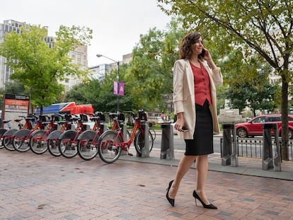 La presidenta de la Comunidad de Madrid, Isabel Díaz Ayuso, en Washington, la semana pasada.