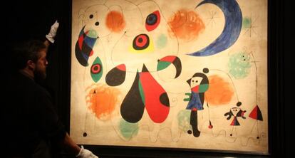El cuadro 'Painting (women, moon, birds)', subastado este miércoels.