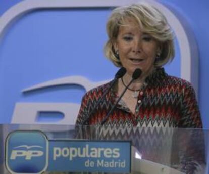 La presidenta del PP de Madrid, Esperanza Aguirre. EFE/Archivo