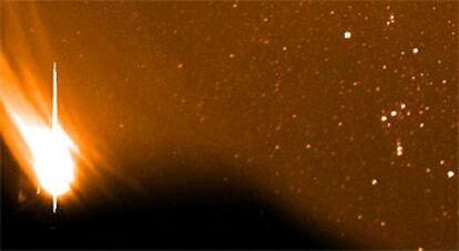 Imagen del bólido detectado el pasado lunes en Andalucía a las 20.49, cerca de la constelación de Orión.
