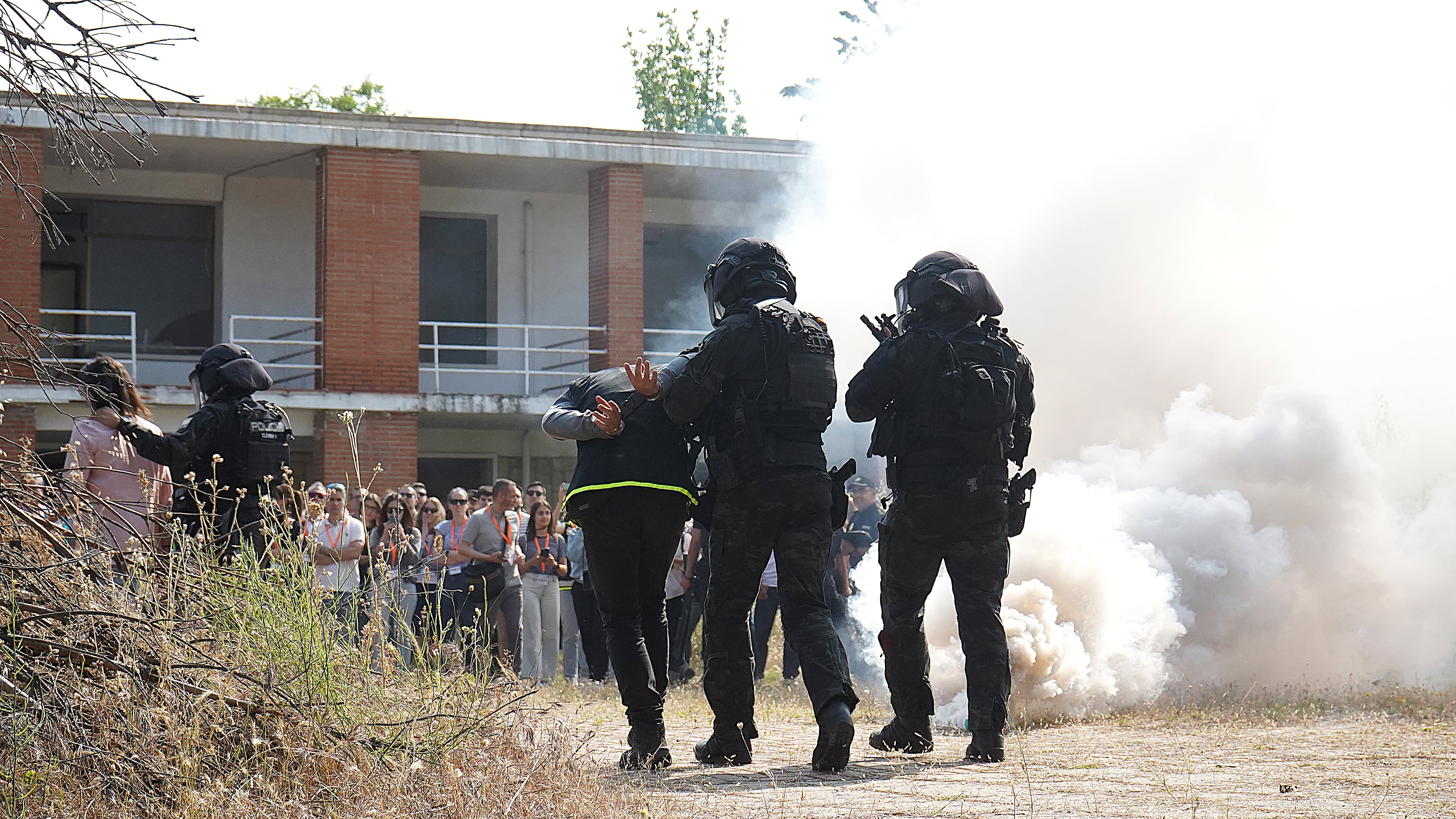 Una nube de humo en la liberación de una secuestrada