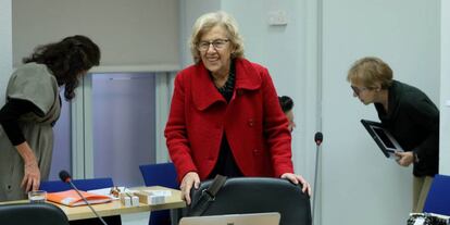 Manuela Carmena asiste a la Comisi&oacute;n de Cultura del Ayuntamiento.