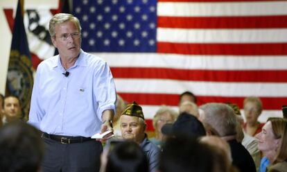 Jeb Bush en un pueblo de Hudson, el miércoles 8 de julio.