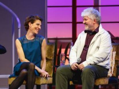 Pedro Almodóvar with Tamsin Greig, star of the London stage version of ‘Women on the Verge of a Nervous Breakdown.’
