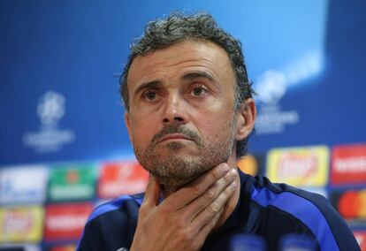 Luis Enrique, en roda de premsa.