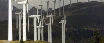 Un parque eólico, en la provincia de A Coruña.