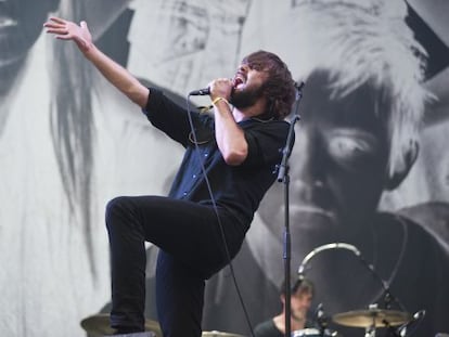 Justin Young deThe Vaccines, durante su actuación en el BBK Live.