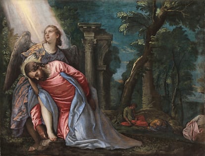 'Cristo en el huerto de los Olivos', de Paolo Veronese. Óleo sobre lienzo, 81,8 x 106,5 cm h. 1582-83. Milán, Pinacoteca di Brera.