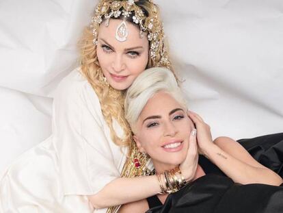 Madonna y Lady Gaga en una foto de la revista 'Time' tras los Oscar.