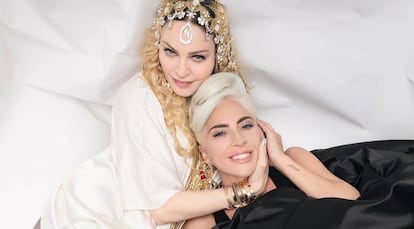 Madonna y Lady Gaga en una foto de la revista 'Time' tras los Oscar.