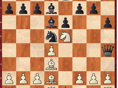 Posición tras 11 …Dh4!