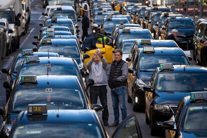 Protesta taxistas Barcelona