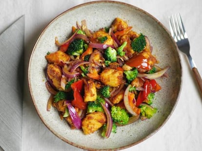 Salteado de pollo con verduras