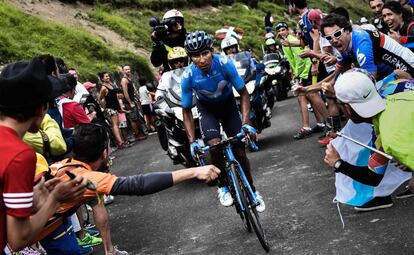 Nairo Quintana, durante la etapa 17 del Tour.