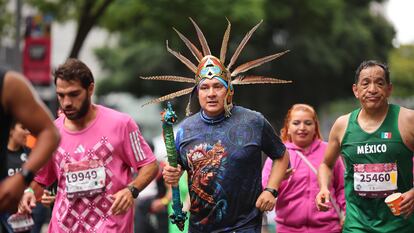 Corredores compiten durante el Maratón de Ciudad de México, en septiembre de 2023.