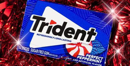 Una caja de chicles Trident. 