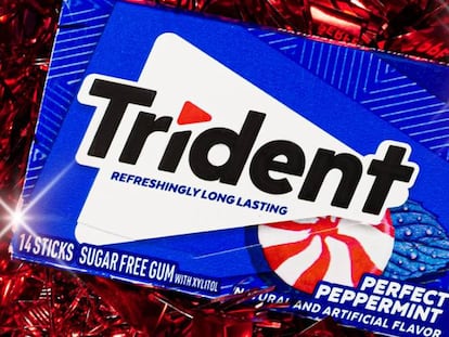 Una caja de chicles Trident. 