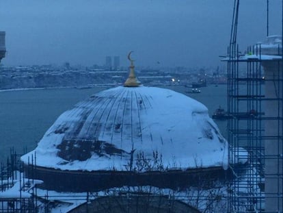 Estambul, bajo la nieve