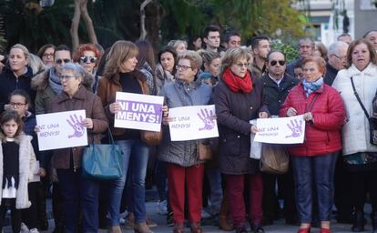 Imagen de la protesta ciudadana en Burriana por la violación de Nochevieja.