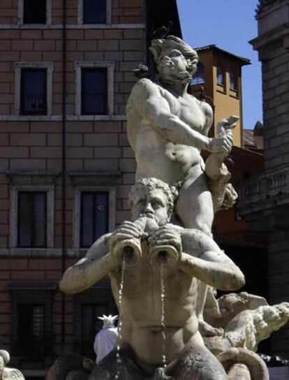 Detalle de la Piazza Navona, una de las más populares de Roma