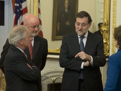Rajoy, durante su visita a la Cámara de Comercio de EE UU.