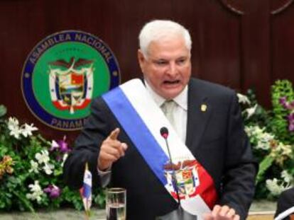 En la imagen, el presidente de Panamá, Ricardo Martinelli. EFE/Archivo