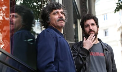 Sergio Vinadé (i) y Sebas Puente (d), miembros de la banda zaragozana Tachenko.