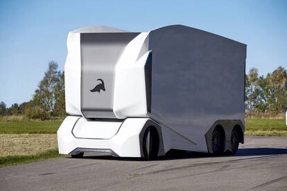 El T-Pod, de la 'startup' sueca Einride, es un camión sin cabina, asiento para el conductor o ventanas.