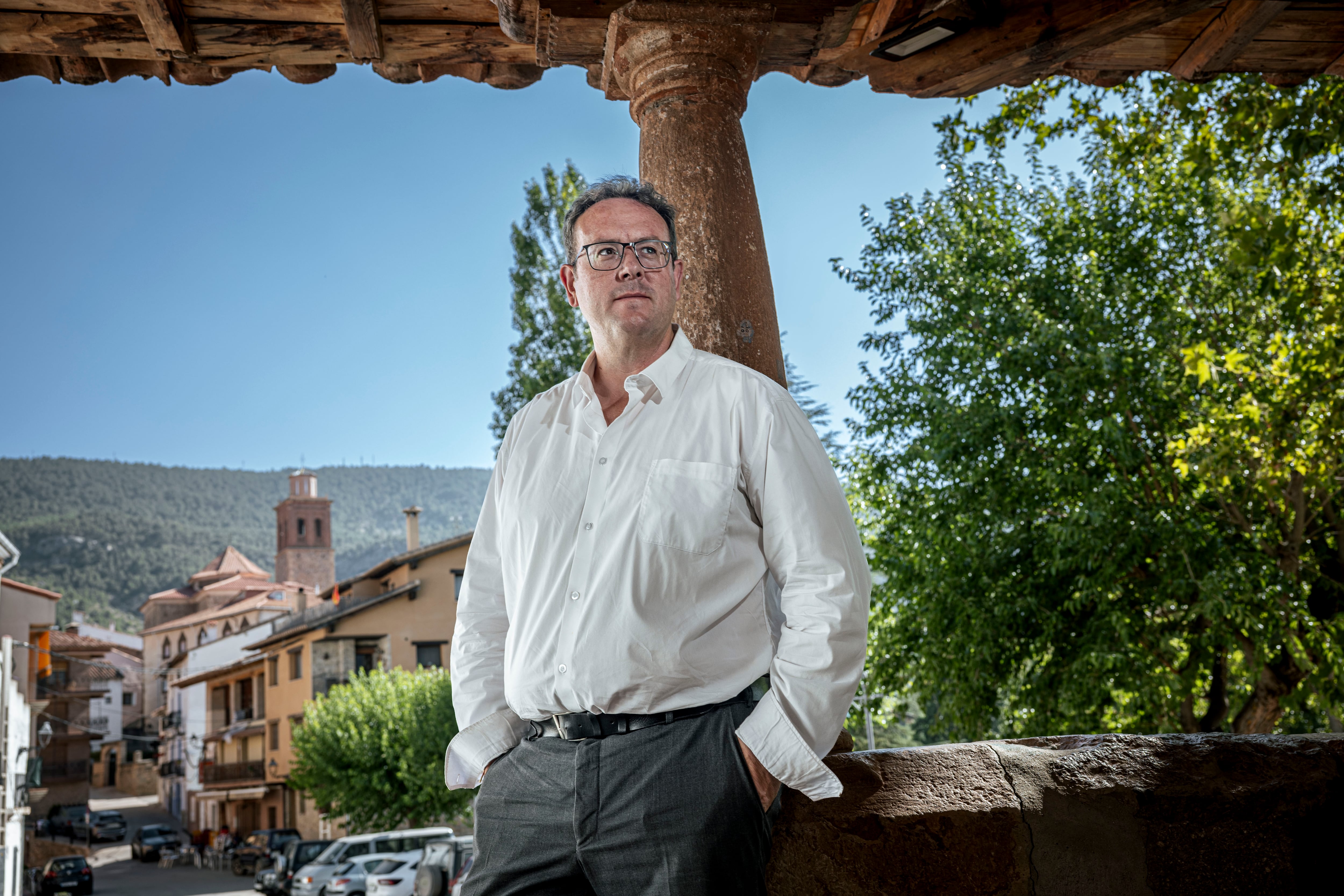 José Luis Alvir, alcalde de Arcos de las Salinas (Teruel), el 27 de julio de 2026.