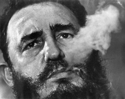 Fidel castro en La havana en 1985.