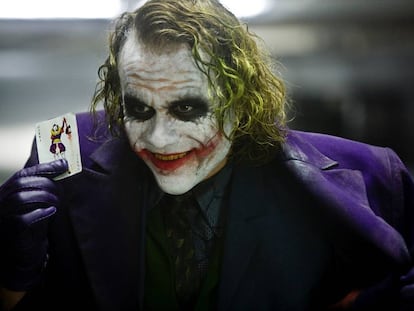 Heath Ledger como el Joker en El caballero oscuro (Christopher Nolan, 2008).