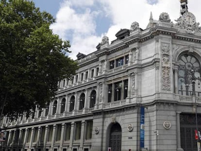 Fachada del Banco de España, en Madrid.