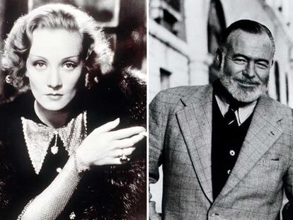 Marlene Dietrich, en <i>El expreso de Shanghai</i> (1932); Ernest Hemingway, en Venecia en 1950.
