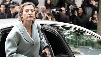 Carme Forcadell a su llegada al Tribunal Supremo.