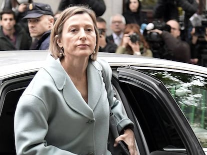 Carme Forcadell a su llegada al Tribunal Supremo.